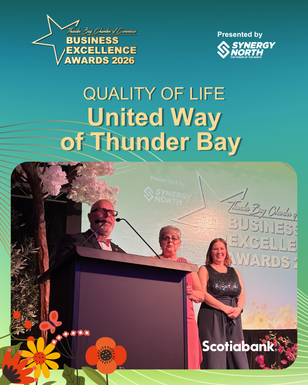 2026 Business Excellence Award. Quality of Life. United Way of Thunder Bay.