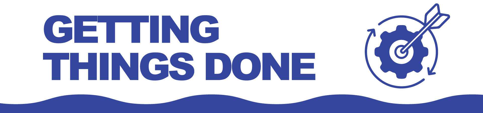 "Getting THings Done" Gear icon with arrow. 